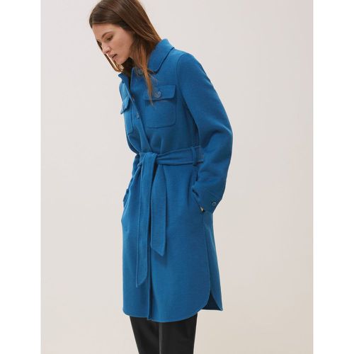 Wool Belted Longline Shacket blue - Marks & Spencer - Modalova