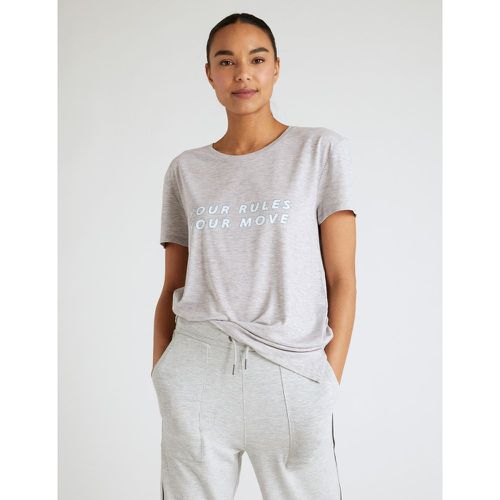 Slogan Scoop Neck Relaxed T-Shirt grey - Marks & Spencer - Modalova