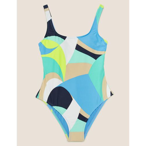 Printed Swirl Scoop Neck Swimsuit green - Marks & Spencer - Modalova