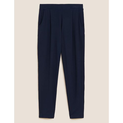 Jersey Tapered Ankle Grazer Trousers - Marks & Spencer - Modalova