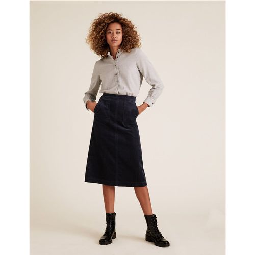 Cord Midi A-Line Skirt navy - Marks & Spencer - Modalova