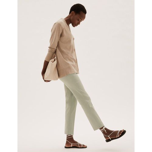Mia Slim Cotton 7/8 Trousers green - Marks & Spencer - Modalova