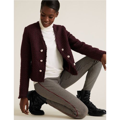 Tweed Slim Short Jacket red - Marks & Spencer - Modalova