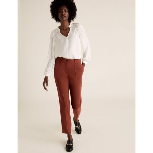 Crepe Tapered 7/8 Trousers brown - Marks & Spencer - Modalova