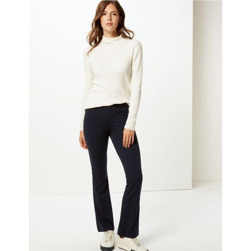 Jersey Slim Fit Flare Trousers navy - Marks & Spencer - Modalova