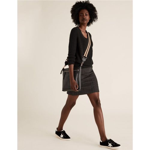 Jersey Textured Mini A-Line Skirt grey - Marks & Spencer - Modalova