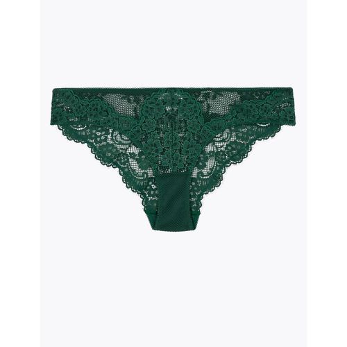 Flirty Fishnet Lace Brazilian Knickers green - Marks & Spencer - Modalova