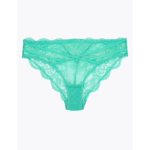 Flirty Lace Spot Detail Brazilian Knickers green - Marks & Spencer - Modalova