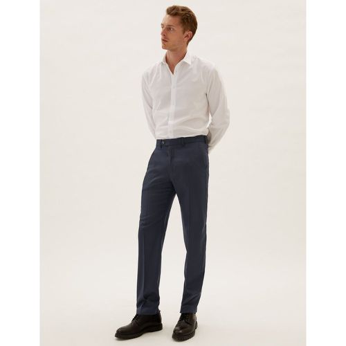 Tailored Fit Pure Wool Flat Front Trousers - Marks & Spencer - Modalova
