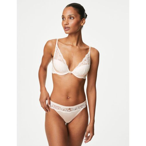 Silk & Lace Thong cream - Marks & Spencer - Modalova