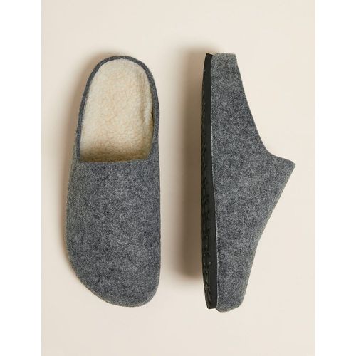 Borg Lined Mule Slippers with Freshfeet™ - Marks & Spencer - Modalova