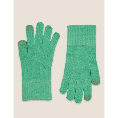 Super Soft Knitted Gloves green - Marks & Spencer - Modalova