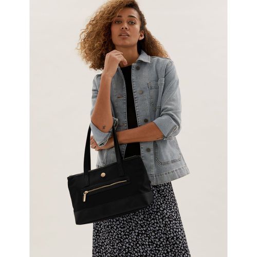 Zipped Detail Tote Bag black - Marks & Spencer - Modalova