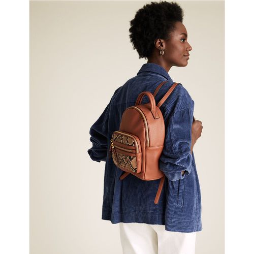 Faux Leather Mini Backpack brown - Marks & Spencer - Modalova