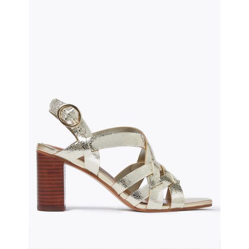 Leather Weave Ankle Strap Sandals - Marks & Spencer - Modalova