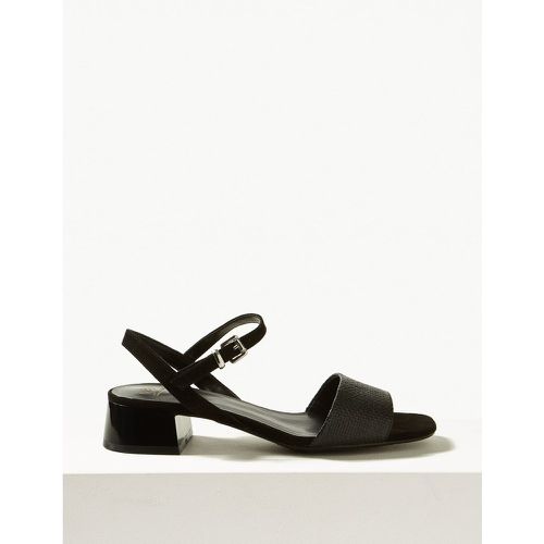 Ankle Strap Block Heel Sandals black - Marks & Spencer - Modalova