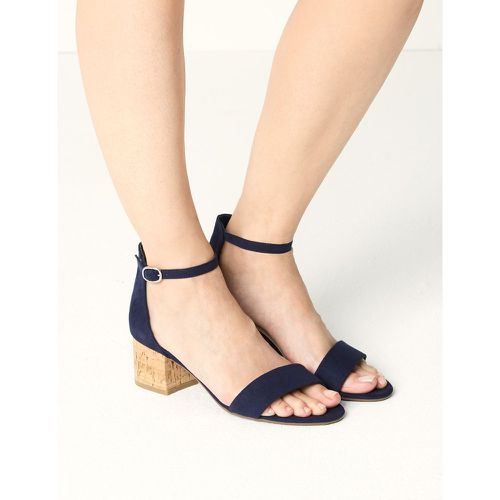 Wide Fit Block Heel Sandals navy - Marks & Spencer - Modalova