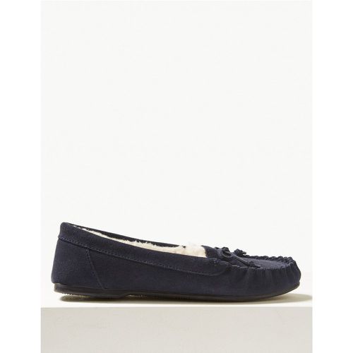 Suede Moccasin Slippers with Freshfeet™ - Marks & Spencer - Modalova