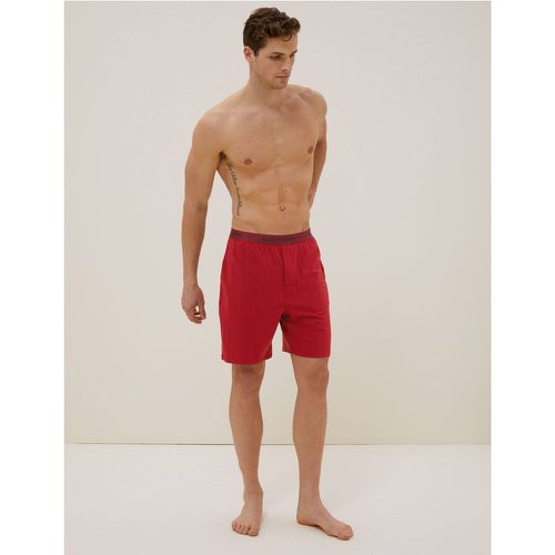 Premium Cotton Supersoft Pyjama Shorts red - Marks & Spencer - Modalova