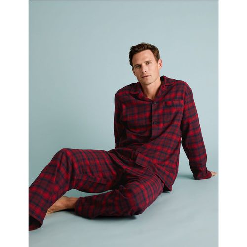 Brushed Cotton Checked Pyjama Set red - Marks & Spencer - Modalova