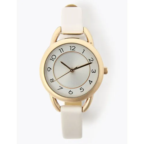 Round Dial Strap Watch beige - Marks & Spencer - Modalova