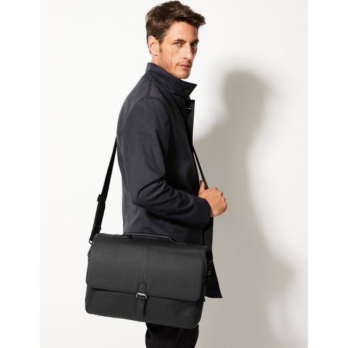 Leather Formal Briefcase black - Marks & Spencer - Modalova