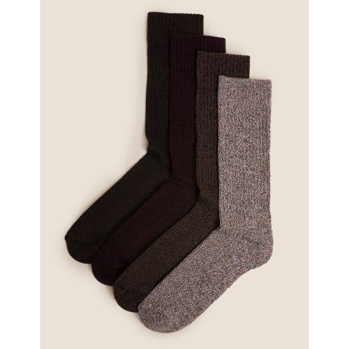 Pack Cotton Casual Cushioned Socks brown - Marks & Spencer - Modalova