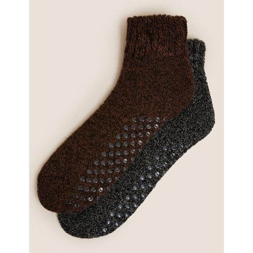 Pack Chunky Slipper Socks brown - Marks & Spencer - Modalova