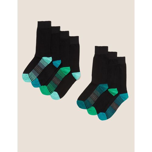 Pack Cool & Fresh™ Striped Sole Socks black - Marks & Spencer - Modalova