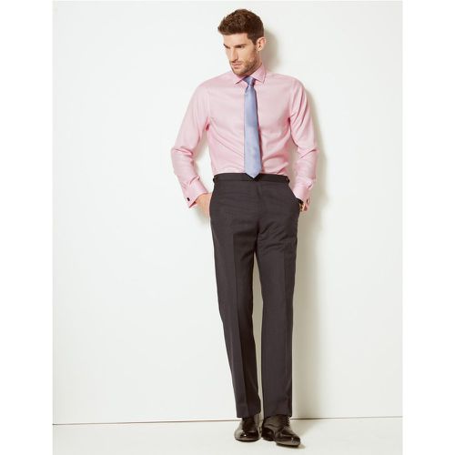 Slim Fit Easy Iron Pure Cotton Shirt pink - Marks & Spencer - Modalova