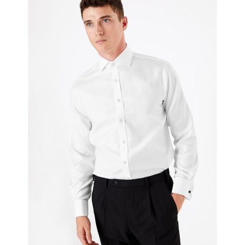 Shorter Length Tailored Fit Twill Shirt - Marks & Spencer - Modalova