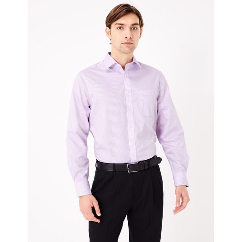 Regular Fit Striped Non-Iron Shirt purple - Marks & Spencer - Modalova