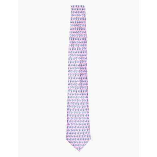 Flamingo Print Pure Silk Tie pink - Marks & Spencer - Modalova