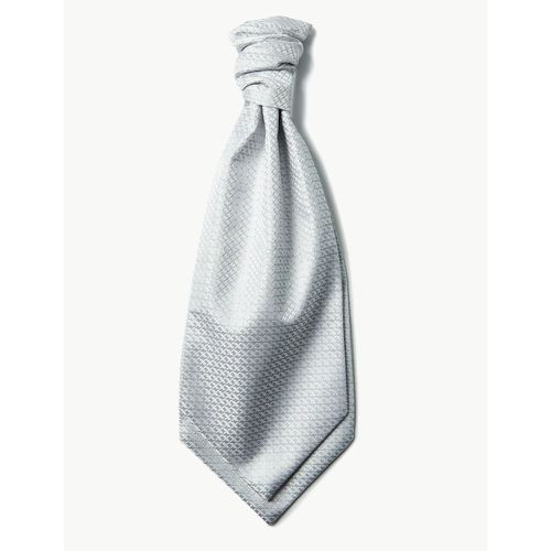 Jacquard Cravat & Pocket Square Set grey - Marks & Spencer - Modalova