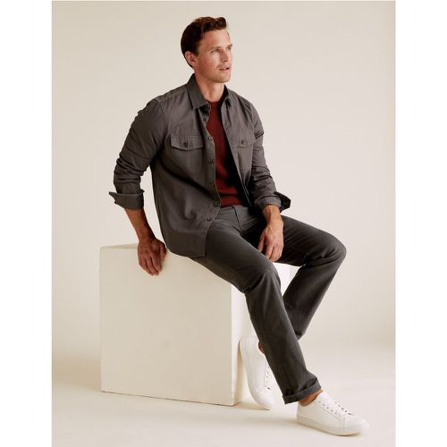 Straight Fit 5 Pocket Stretch Trousers grey - Marks & Spencer - Modalova