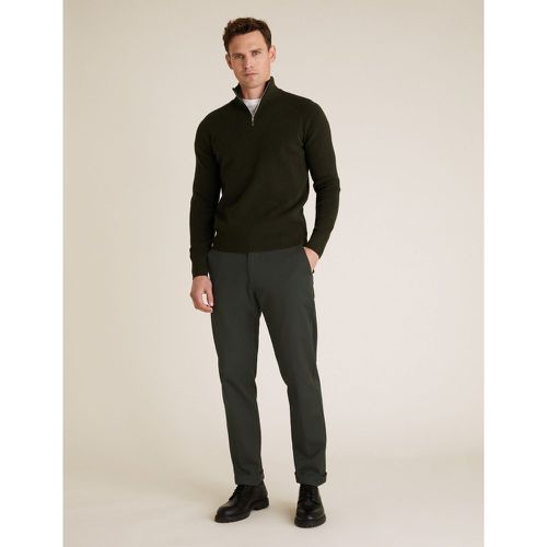 Regular Fit Textured Stretch Chinos grey - Marks & Spencer - Modalova