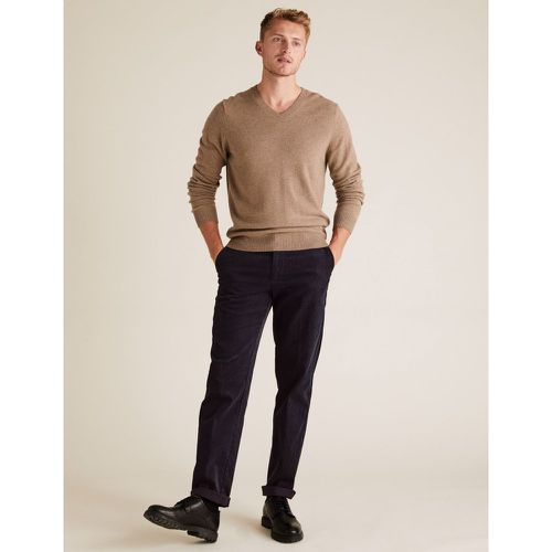 Regular Fit Corduroy Stretch Trousers blue - Marks & Spencer - Modalova