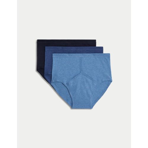 Pack Pure Cotton Briefs blue - Marks & Spencer - Modalova
