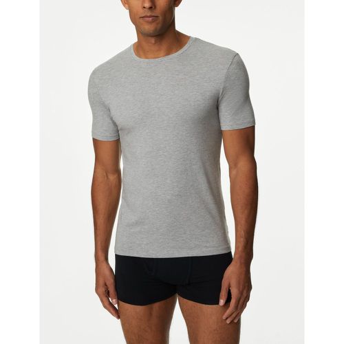 Premium Cotton T-Shirt Vest grey - Marks & Spencer - Modalova