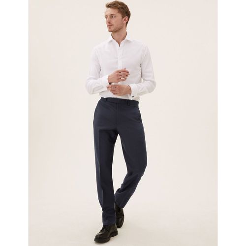 Navy Regular Fit Wool Trousers navy - Marks & Spencer - Modalova