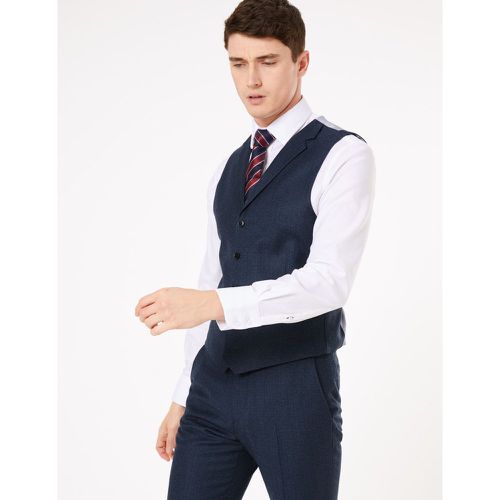 Tailored Wool Waistcoat blue - Marks & Spencer - Modalova