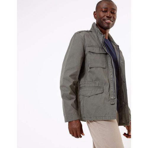 Cotton Utility Jacket green - Marks & Spencer - Modalova