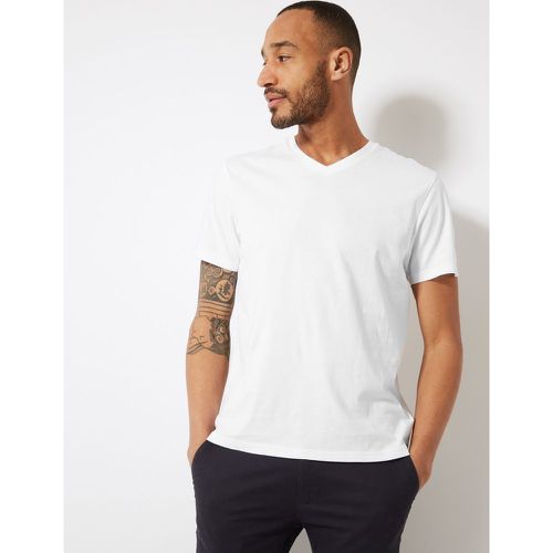 Pure Cotton V-Neck T-Shirt white - Marks & Spencer - Modalova