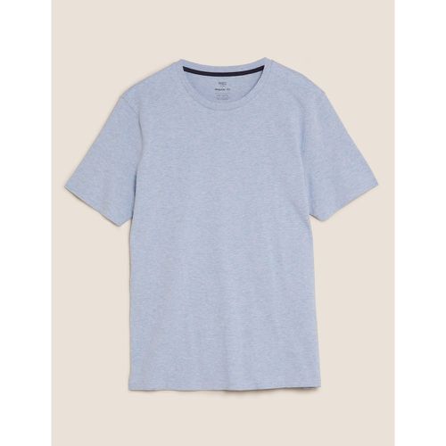 Pure Cotton Crew Neck T-Shirt blue - Marks & Spencer - Modalova
