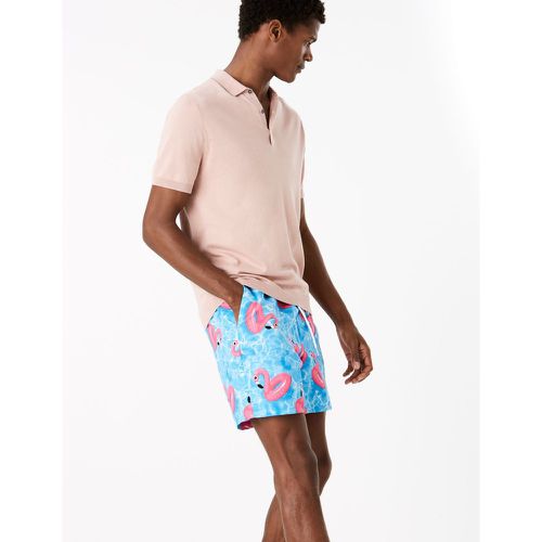 Quick Dry Flamingo Print Swim Shorts blue - Marks & Spencer - Modalova