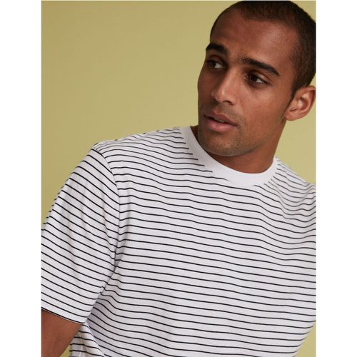 Pure Cotton Striped T-Shirt white - Marks & Spencer - Modalova