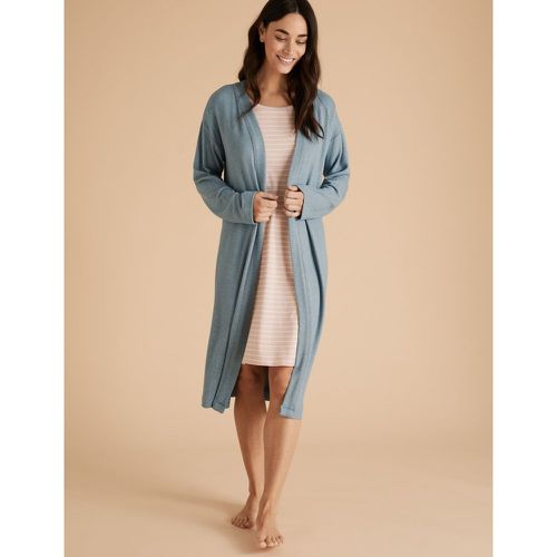 Cosy Knitted Lounge Dressing Gown blue - Marks & Spencer - Modalova