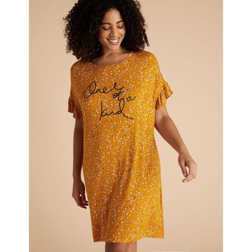 One of a Kind Slogan Floral Nightdress yellow - Marks & Spencer - Modalova