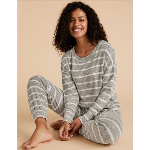 Cosy Striped Lounge Sweatshirt grey - Marks & Spencer - Modalova