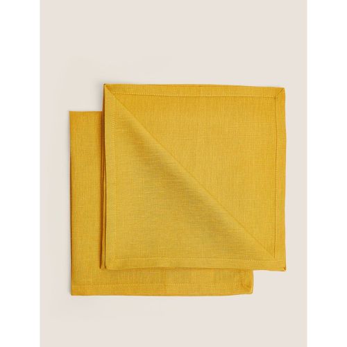 Set of 2 Linen Napkins yellow - Marks & Spencer - Modalova